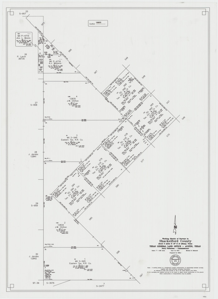93321, Shackelford County Working Sketch 15, General Map Collection