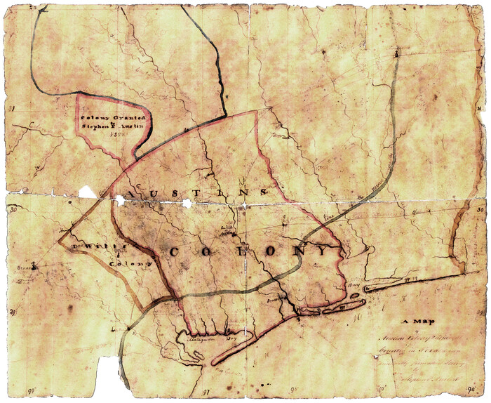 93353, A Map of Austin's Colony and adjacent country in Texas drawn principally from actual survey by Stephen F. Austin, Non-GLO Digital Images