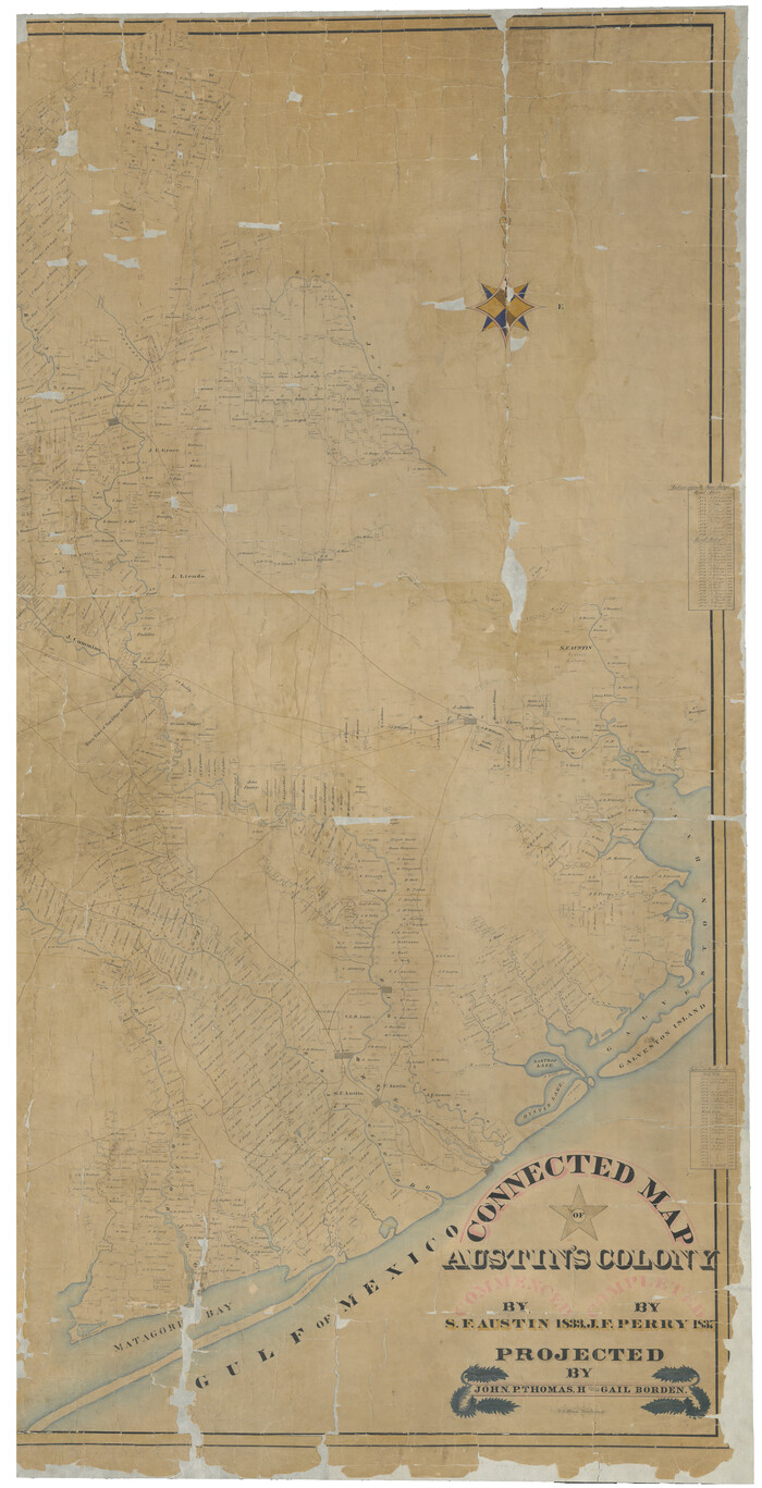 93359, Connected Map of Austin's Colony (1892 tracing), General Map Collection
