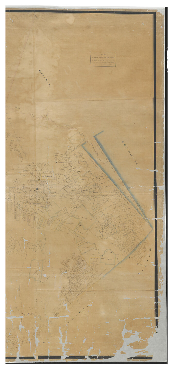 93365, Map representing the surveys made in Bexar County, General Map Collection