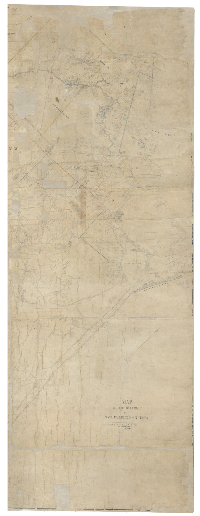 93367, Map of The District of San Patricio and Nueces, General Map Collection
