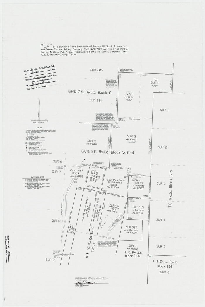 93380, Presidio County Rolled Sketch 145, General Map Collection