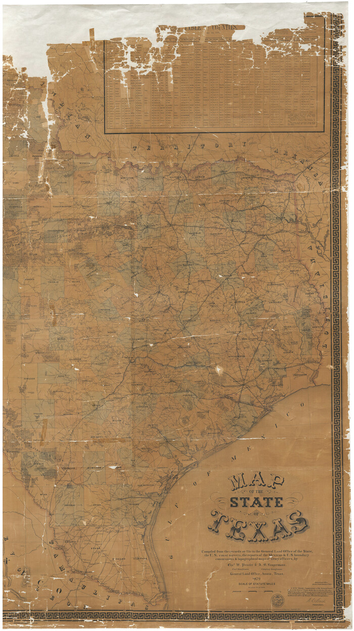 93383, Map of the State of Texas, General Map Collection