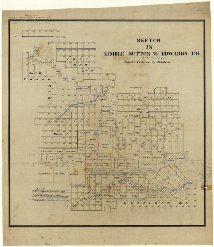 9339, Kimble County Rolled Sketch 19, General Map Collection