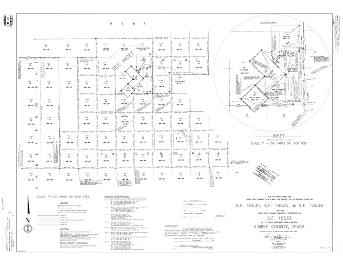 9340, Kimble County Rolled Sketch 41, General Map Collection