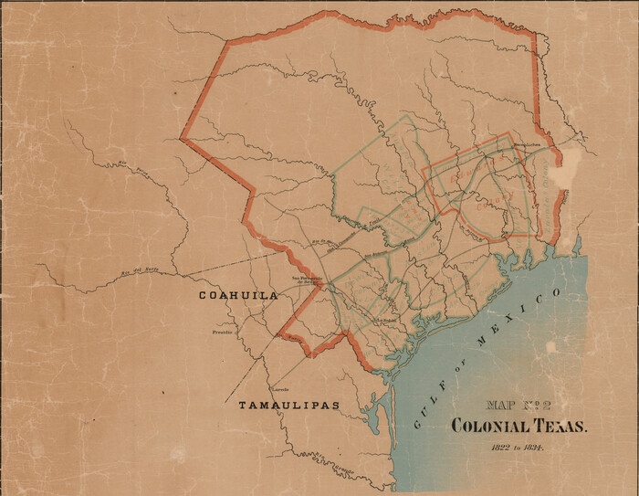 93410, Colonial Texas. 1822 to 1834., General Map Collection
