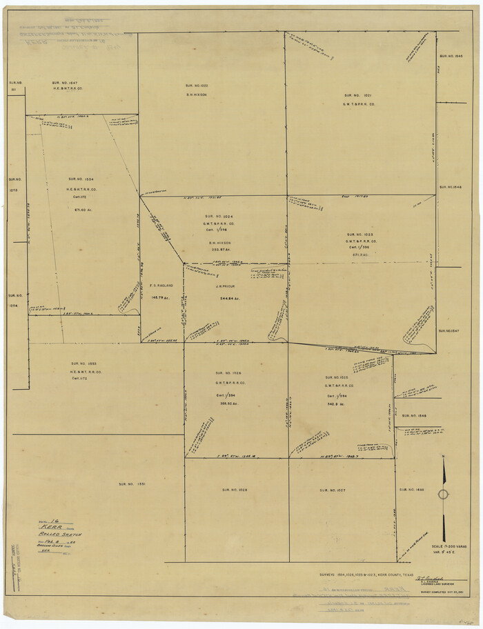 9346, Kerr County Rolled Sketch 16, General Map Collection