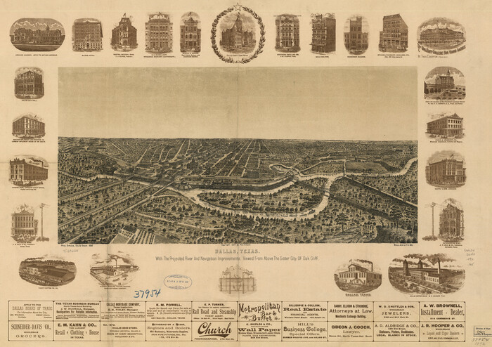 93474, Dallas, Texas. With the Projected River and Navigation Improvements. Viewed from Above the Sister City of Oak Cliff, Library of Congress