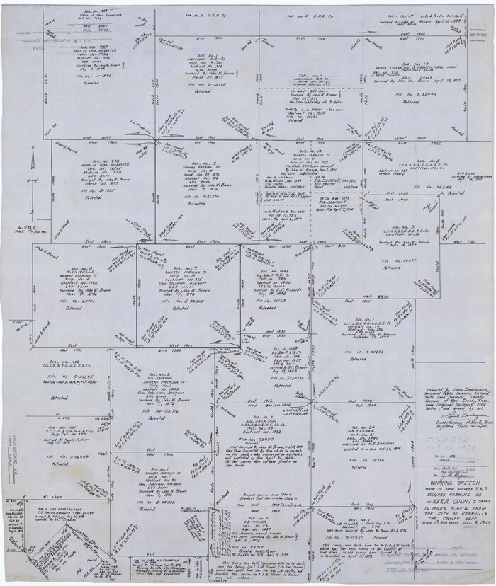 9349, Kerr County Rolled Sketch 22, General Map Collection