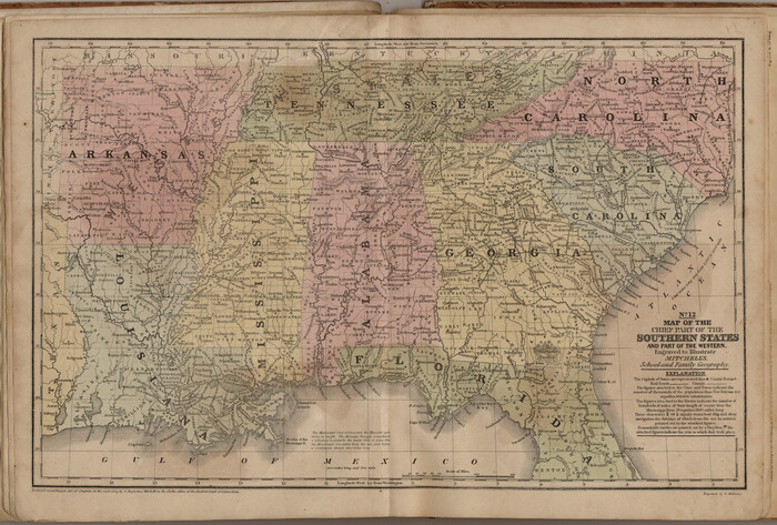 93497, Map of the chief part of the Southern States and part of the Western engraved to illustrate Mitchell's school and family geography, General Map Collection
