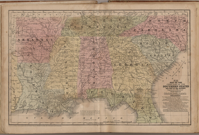 93497, Map of the chief part of the Southern States and part of the Western engraved to illustrate Mitchell's school and family geography, General Map Collection