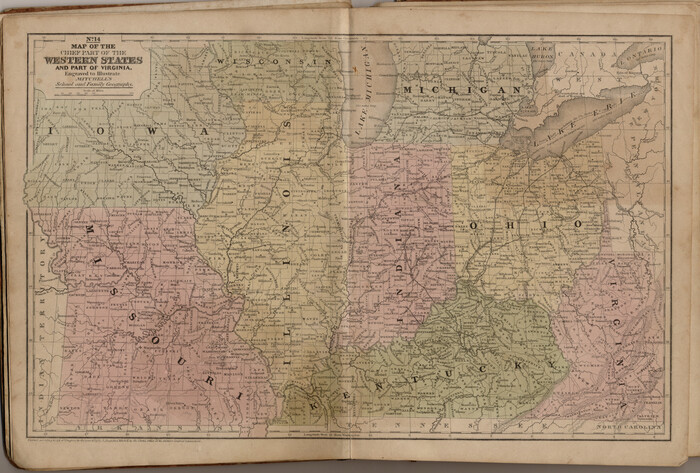 93499, Map of the chief part of the Western States and part of Virginia engraved to illustrate Mitchell's school and family geography, General Map Collection
