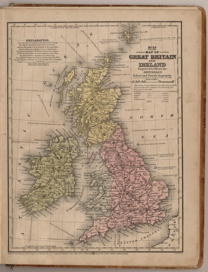 93503, Map of Great Britain and Ireland engraved to illustrate Mitchell's school and family geography, General Map Collection