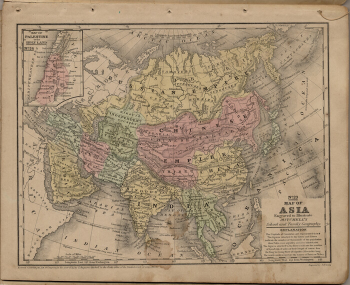 93506, Map of Asia engraved to illustrate Mitchell's school and family geography (Inset: Map of Palestine or the Holy Land), General Map Collection
