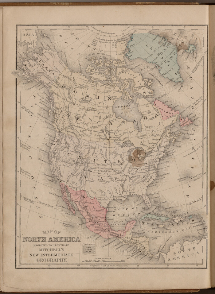 93512, Map of North America engraved to illustrate Mitchell's new intermediate geography, General Map Collection
