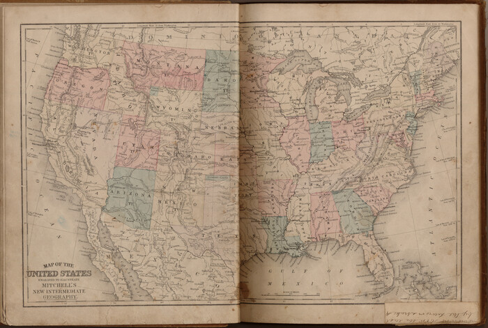 93514, Map of the United States engraved to illustrate Mitchell's new intermediate geography, General Map Collection