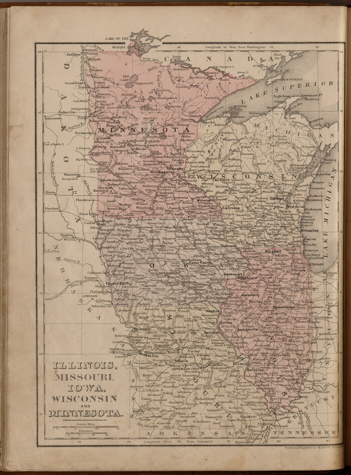 93521, Illinois, Missouri, Iowa, Wisconsin and Minnesota, General Map Collection
