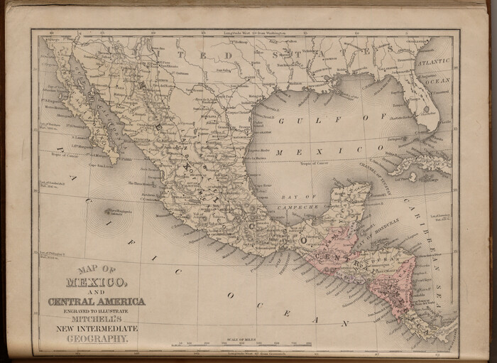 93523, Map of Mexico and Central America engraved to illustrate Mitchell's new intermediate geography, General Map Collection
