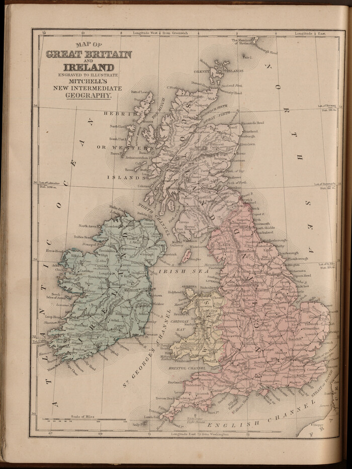93527, Map of Great Britain and Ireland engraved to illustrate Mitchell's new intermediate geography, General Map Collection