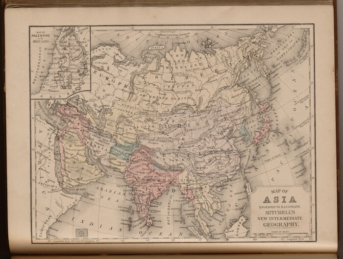 93529, Map of Asia engraved to illustrate Mitchell's new intermediate geography (Inset: Map of Palestine or the Holy Land), General Map Collection