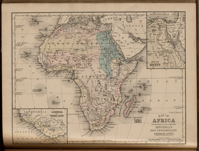 93530, Map of Africa engraved to illustrate Mitchell's new intermediate geography (Inset 1: Map of Egypt / Inset 2: Liberia and Sierra Leone), General Map Collection
