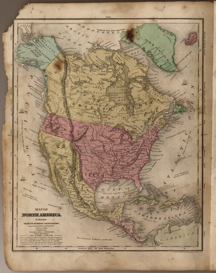 93536, Map of North America to illustrate Olney's school geography, General Map Collection
