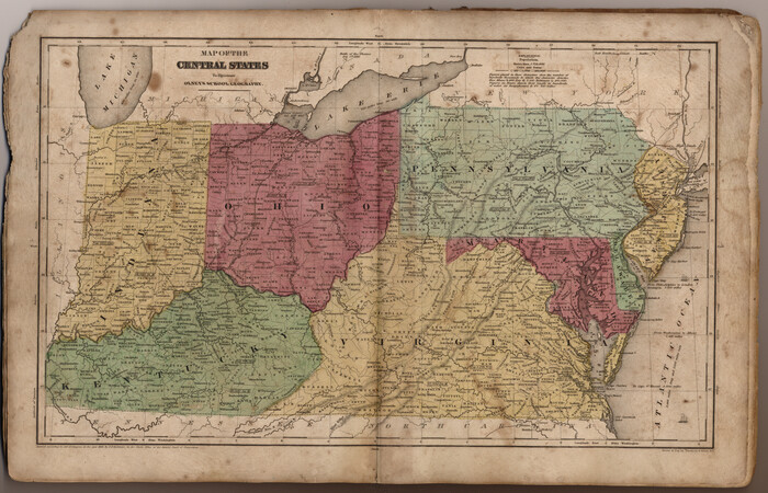 93539, Map of the Central States to illustrate Olney's school geography, General Map Collection