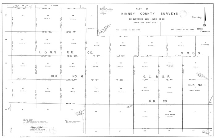 9354, Kinney County Rolled Sketch 15, General Map Collection