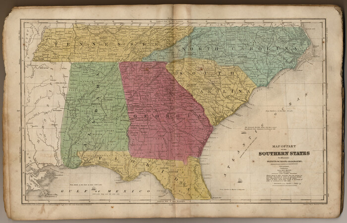 93540, Map of part of the Southern States to illustrate Olney's school geography, General Map Collection
