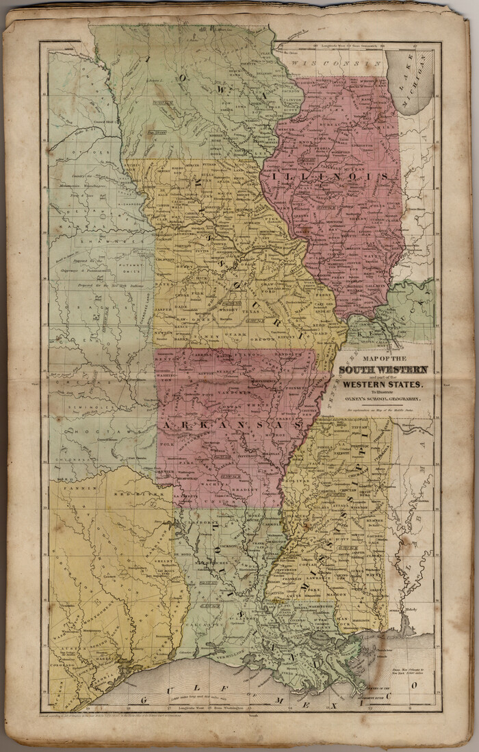 93541, Map of the Southwestern and part of the Western States to illustrate Olney's school geography, General Map Collection
