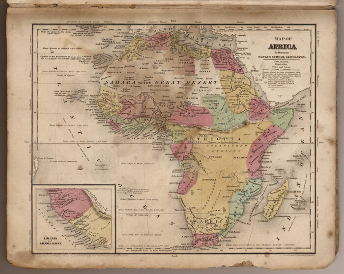 93549, Map of Africa (Inset: Liberia and Sierra Leone), General Map Collection