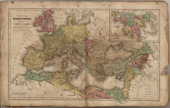93550, Map of the Roman Empire to illustrate Ancient History, engraved for Olney's school atlas, General Map Collection
