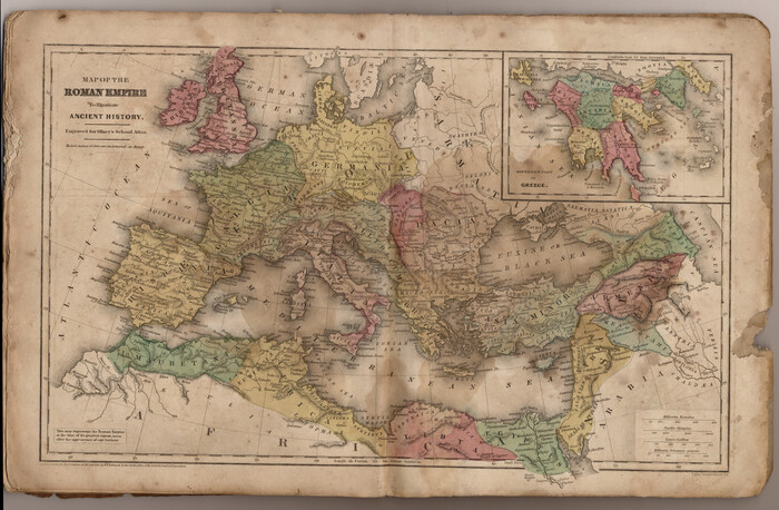 93550, Map of the Roman Empire to illustrate Ancient History, engraved for Olney's school atlas, General Map Collection