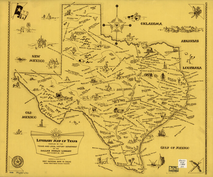 93563, Literary Map of Texas, Library of Congress
