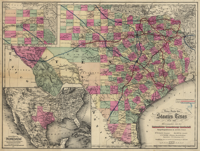 93573, Neue Karte de Staates Texas für 1881., Library of Congress
