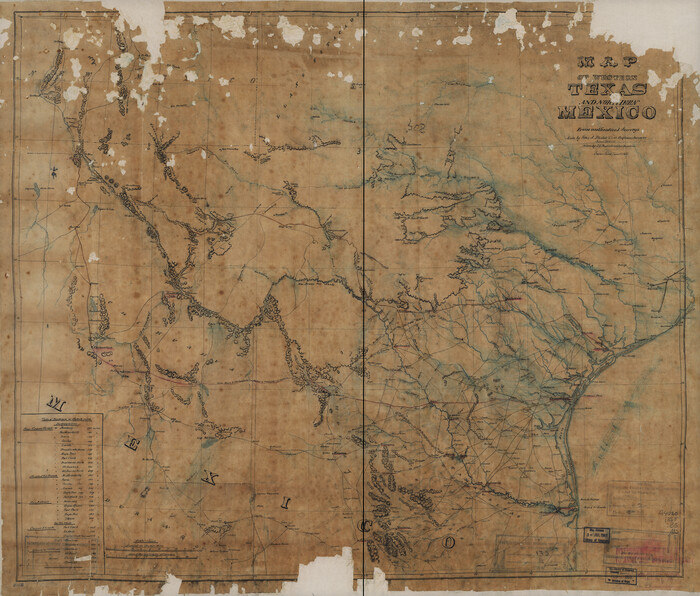93577, Map of western Texas and northern Mexico from authentical surveys, Library of Congress