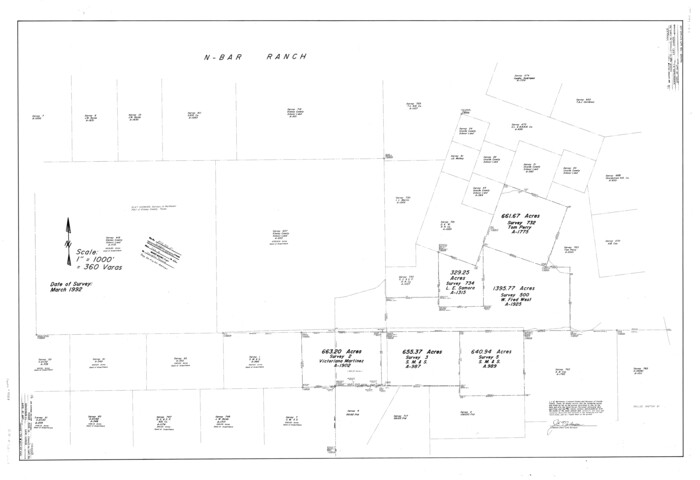 9358, Kinney County Rolled Sketch 21, General Map Collection
