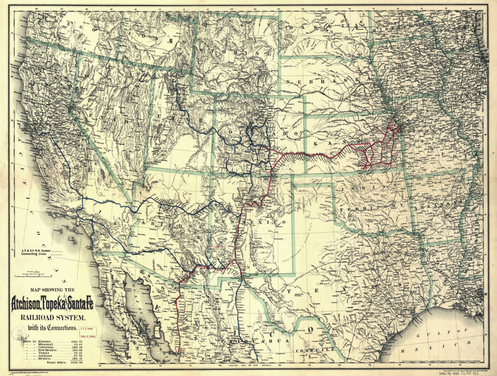 93583, Map showing the Atchison, Topeka and Santa Fe Railroad system, with its connections., Library of Congress