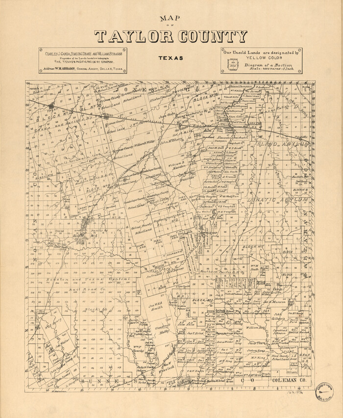 93585, Map of Taylor County, Texas, Library of Congress