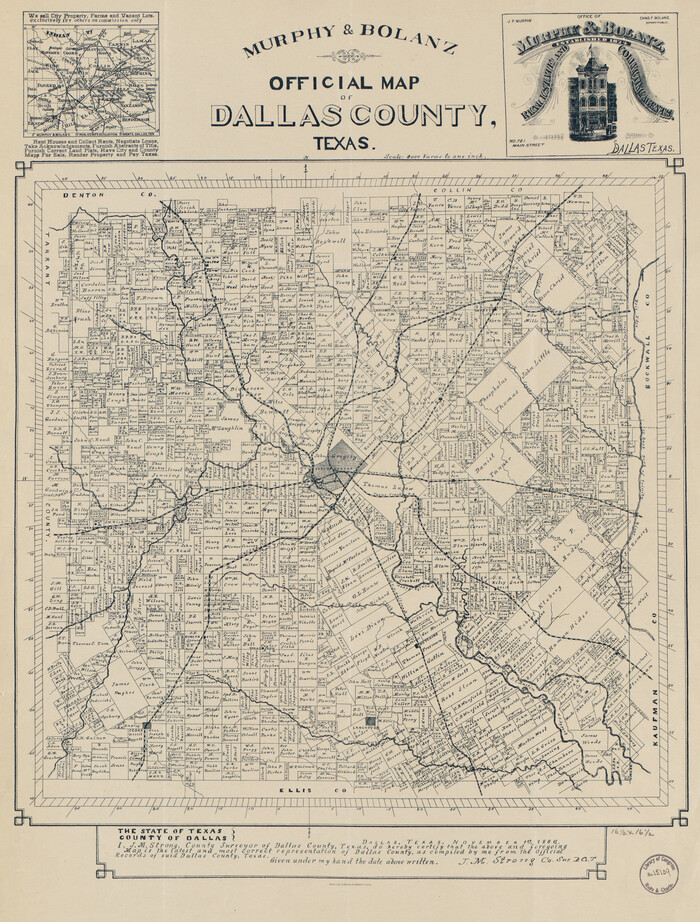 93592, Official map of Dallas County, Texas, Library of Congress