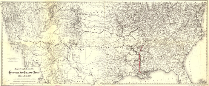 93605, Map showing the route of the Louisville, New Orleans, and Texas Railroad and its connecting lines., Library of Congress
