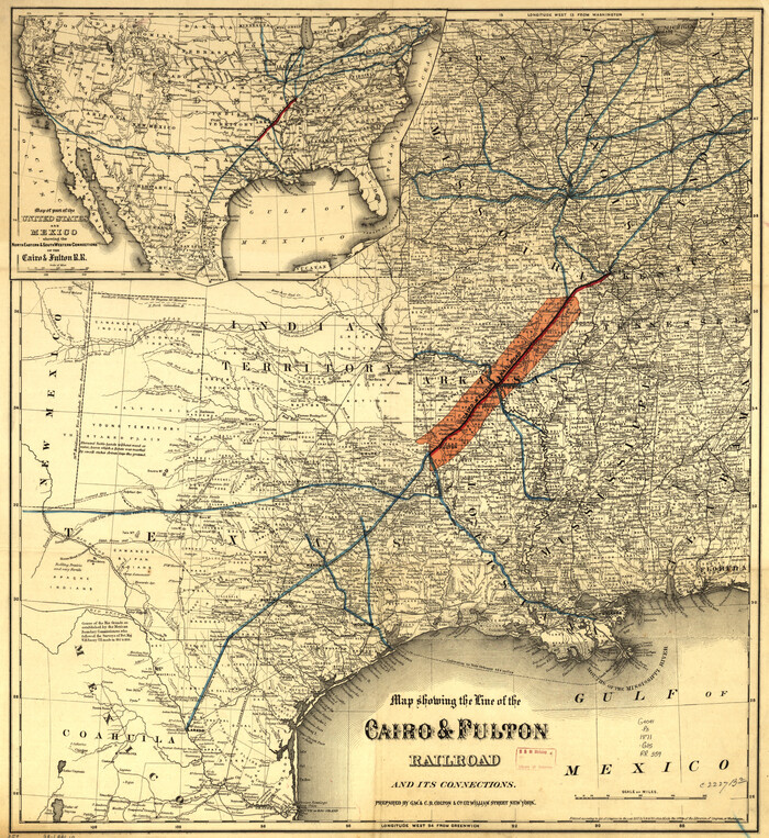 93611, Map showing the line of the Cairo & Fulton Railroad and its connections., Library of Congress