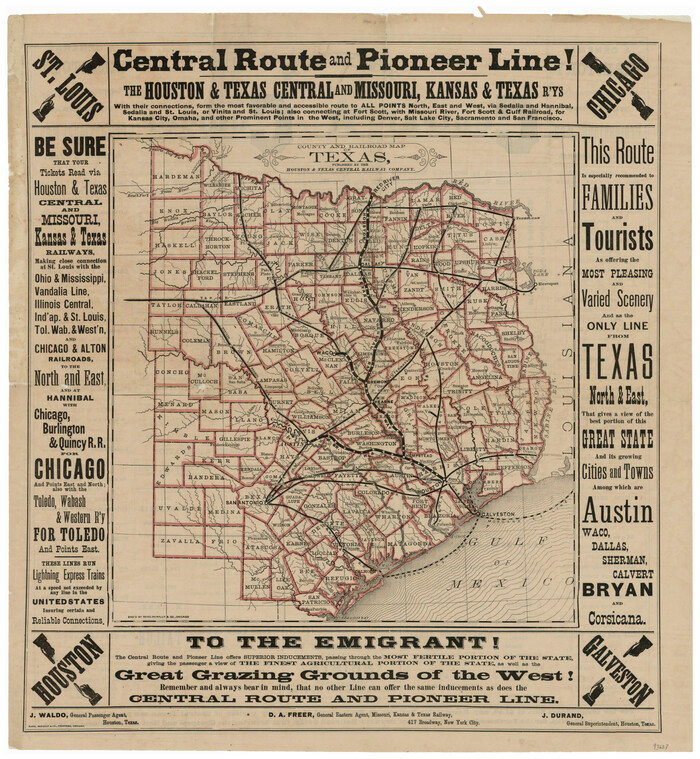 93623, County and Railroad Map of Texas, General Map Collection