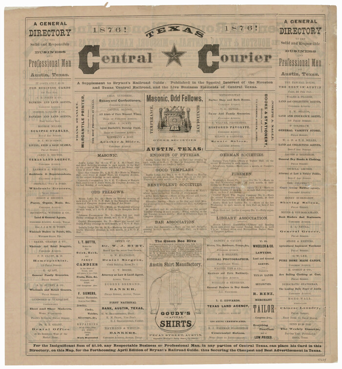 93624, County and Railroad Map of Texas, General Map Collection