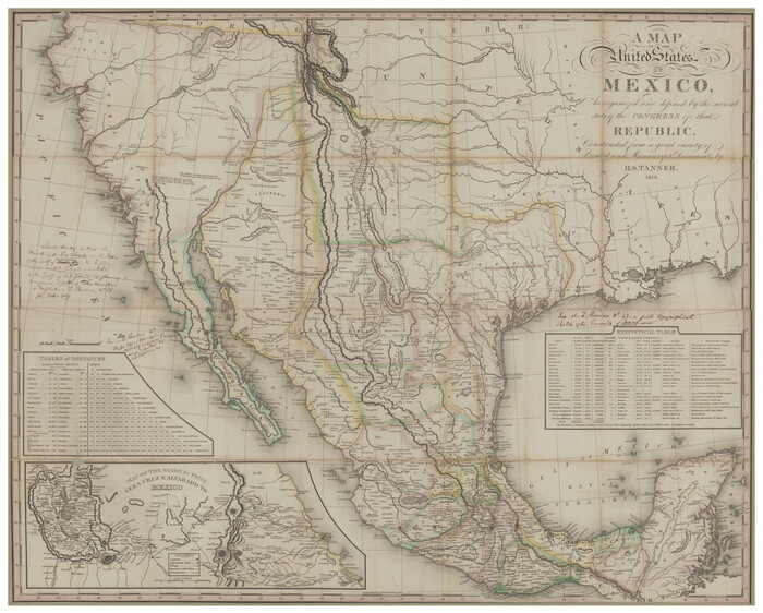 93635, A Map of the United States of Mexico as organized and defined by the several Acts of the Congress of that Republic, Non-GLO Digital Images