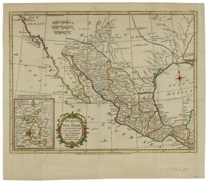 93650, Mexico or New Spain in which the Motions of Cortes may be traced, General Map Collection