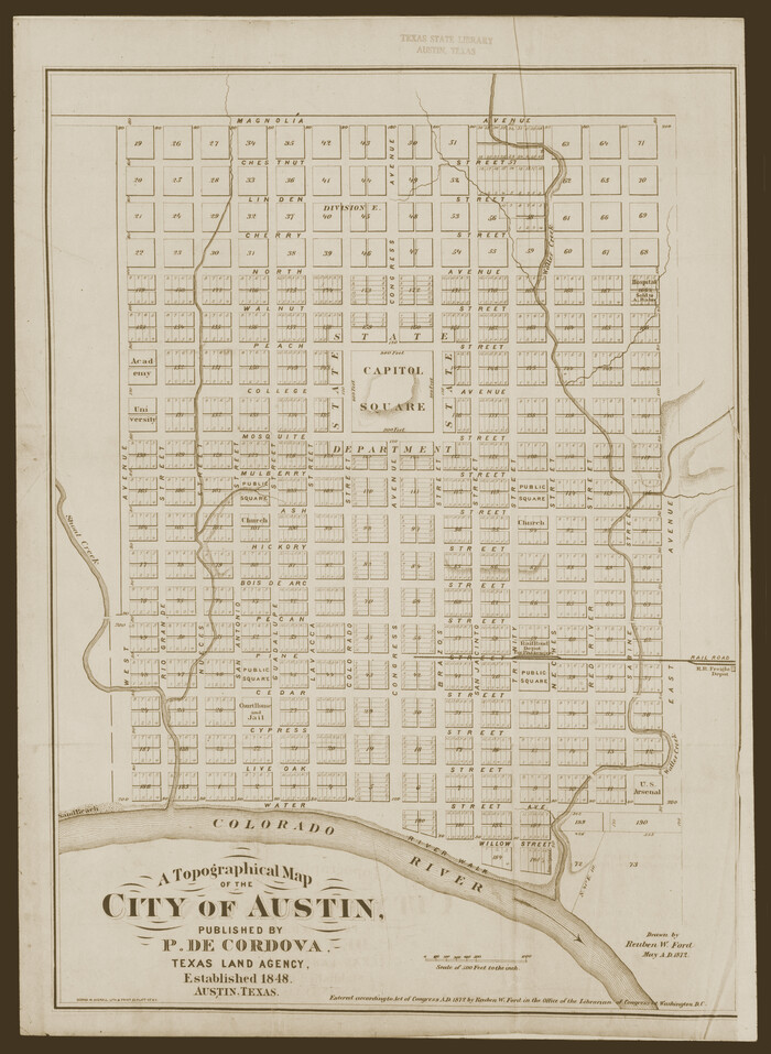 93685, A Topographical Map of the City of Austin, General Map Collection