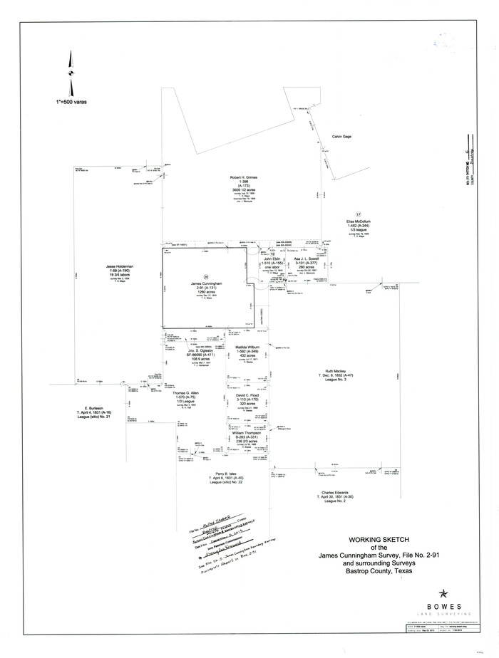 93716, Bastrop County Rolled Sketch 6, General Map Collection