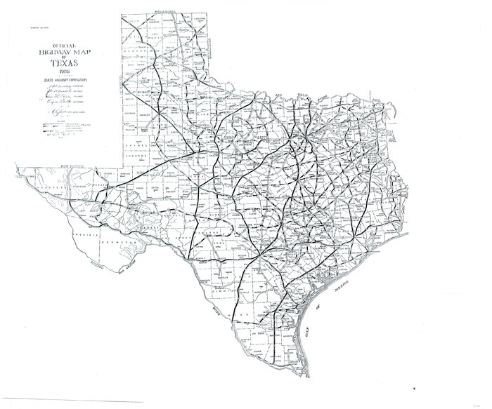 93718, Official Highway Map of Texas, General Map Collection