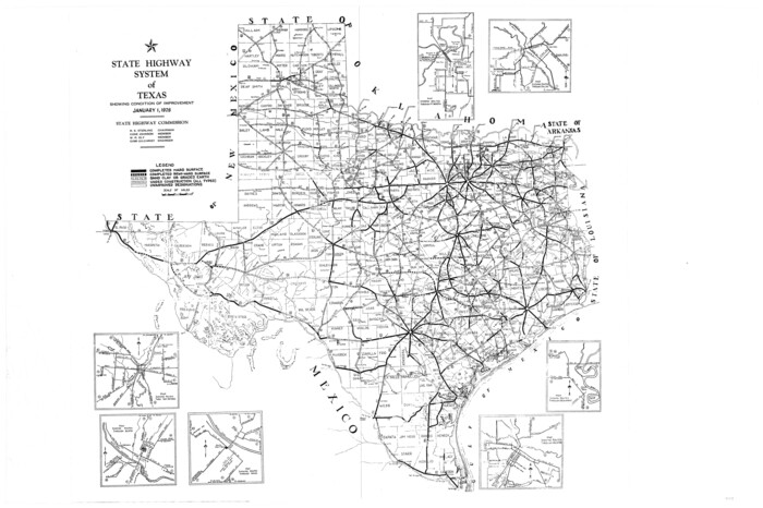 93719, State Highway System of Texas Showing Condition of Improvement, General Map Collection